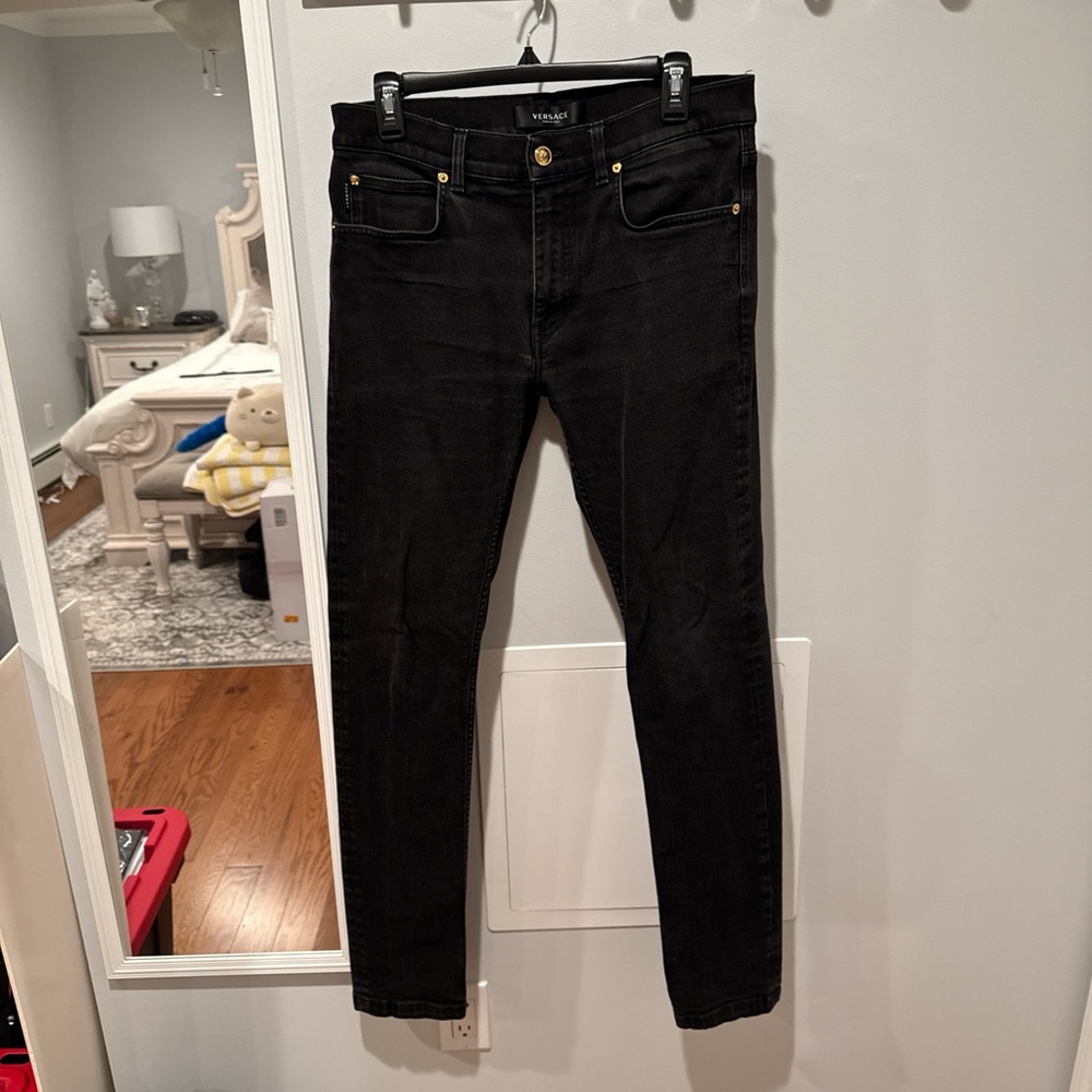 Men's Versace Black Jeans